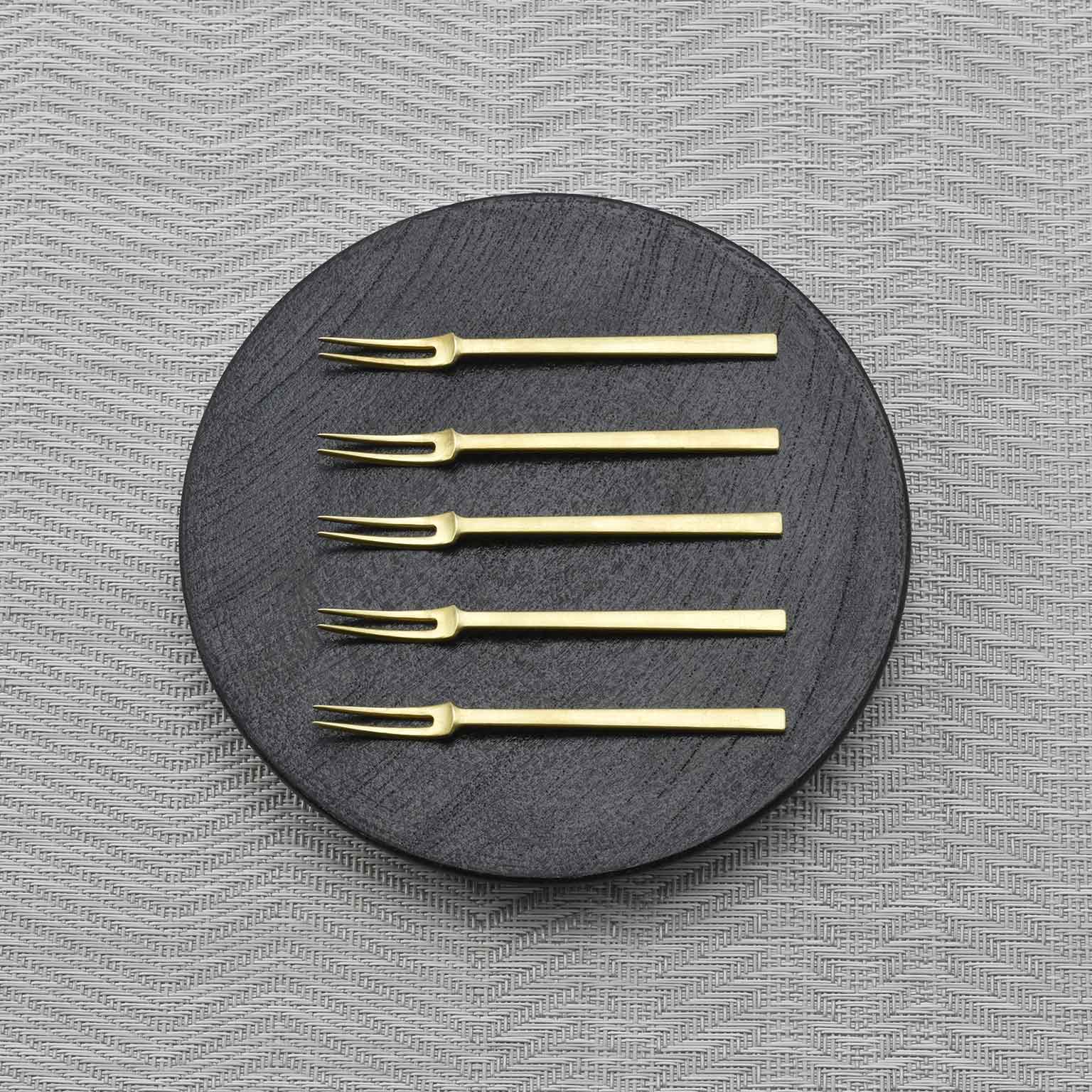 東屋（アヅマヤ）姫フォーク 真鍮 5本セット | LIVING MOTIF｜家具