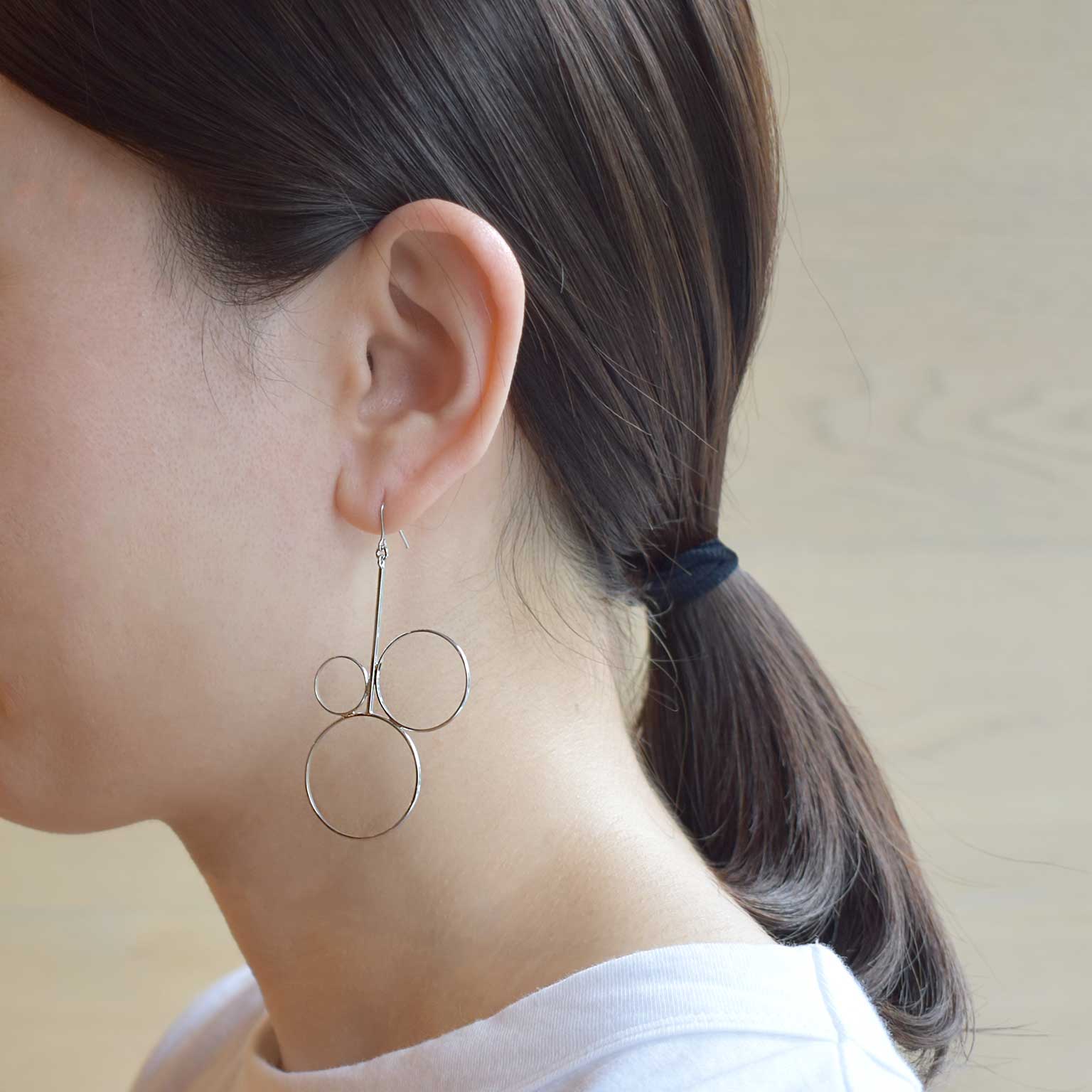 NOBORU SHIONOYA（ノボル シオノヤ）ピアス No.140 ロジウム | LIVING