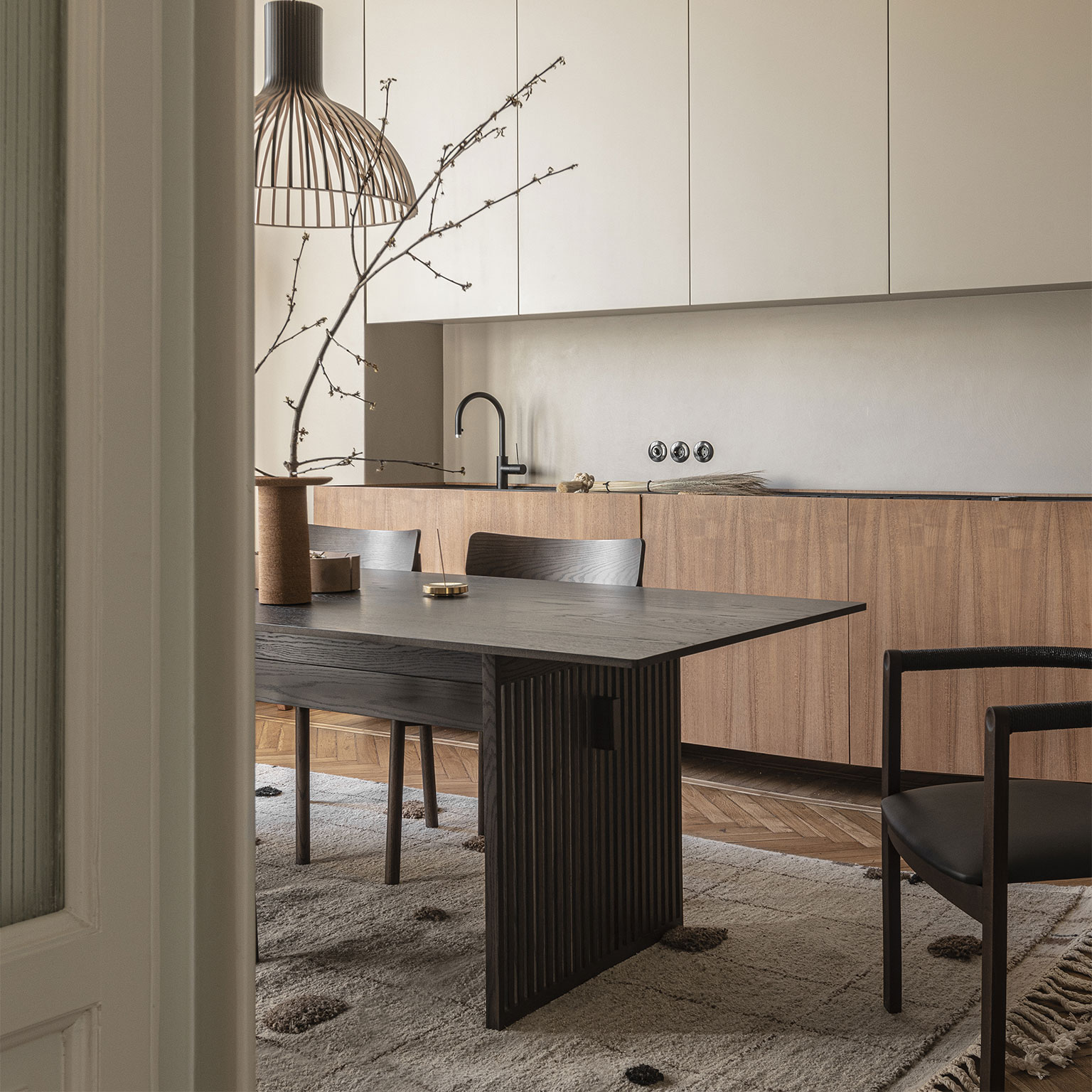 ARIAKE（アリアケ）Lattice テーブル W1800 Smoke［取寄せ商品