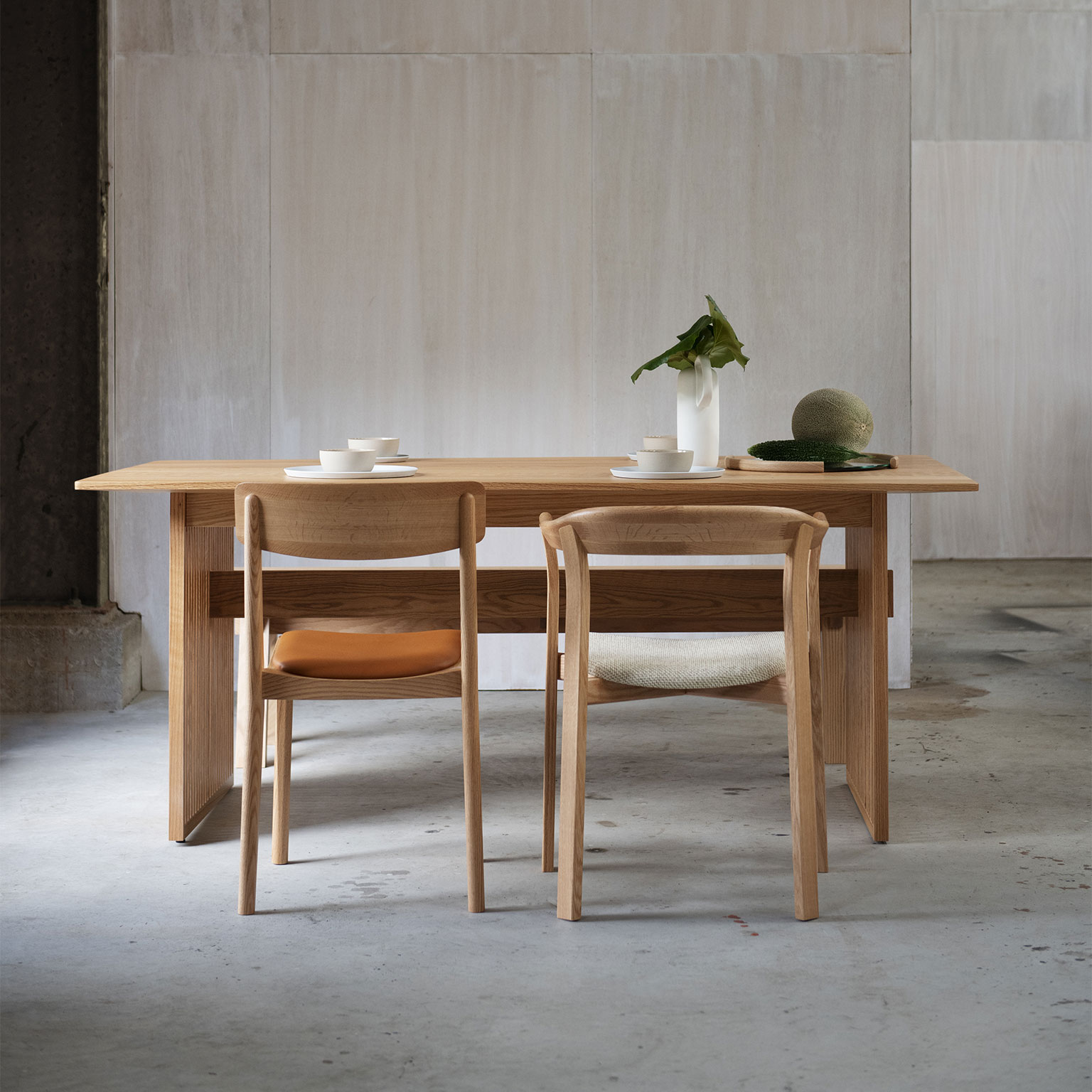 ARIAKE（アリアケ）Lattice テーブル W1800 Natural［取寄せ商品