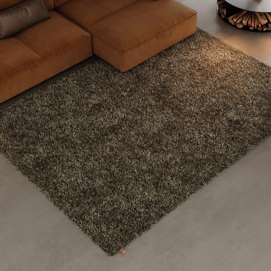 KASTHALL（カスタール）ラグマット MOSS 170×240 Nickel Grey 502