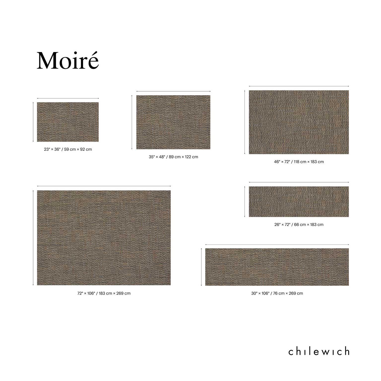 chilewich（チルウィッチ）Moire フロアマット Mica 183×269［取寄せ