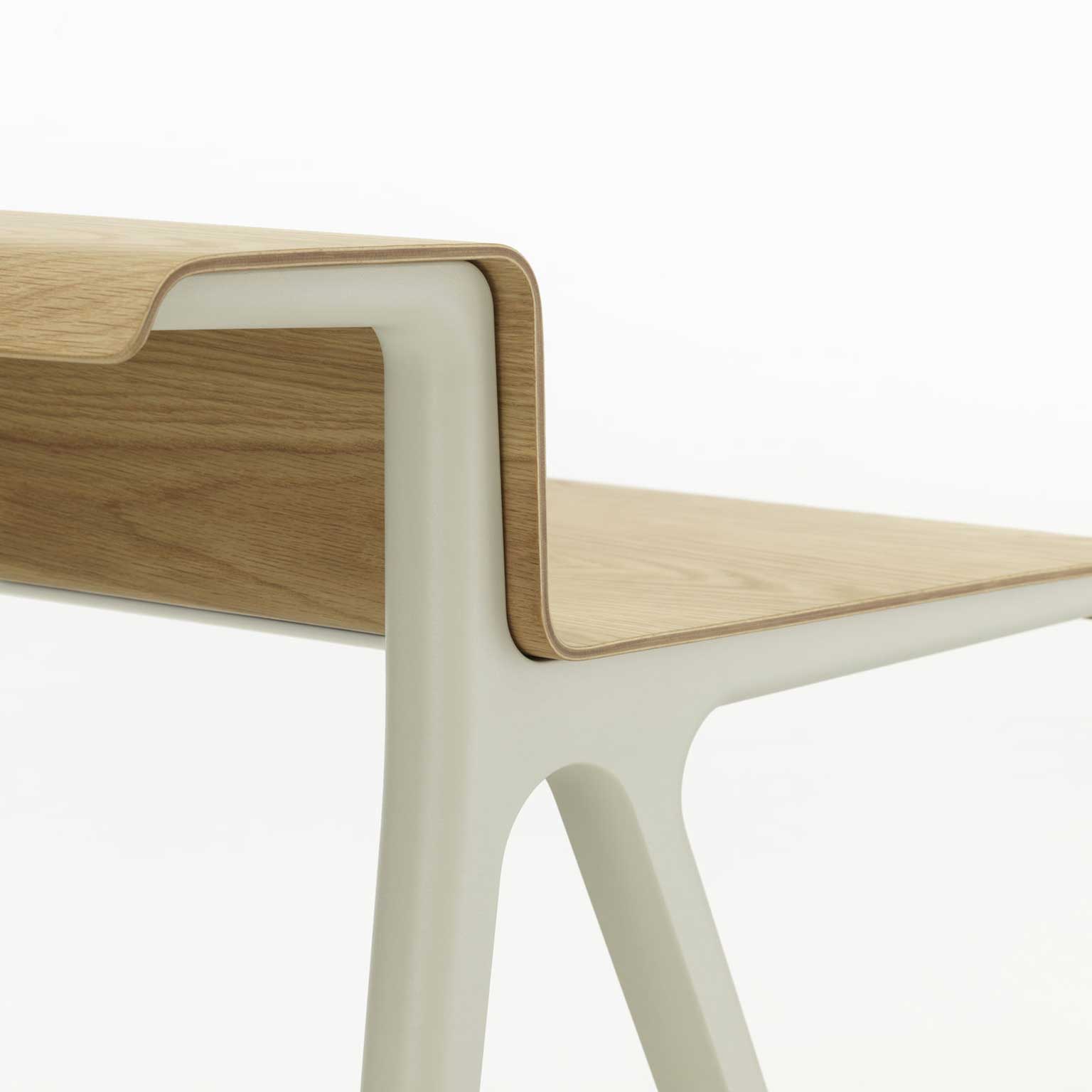 Vitra（ヴィトラ）Courier デスク ナチュラルオークトップ / チョーク