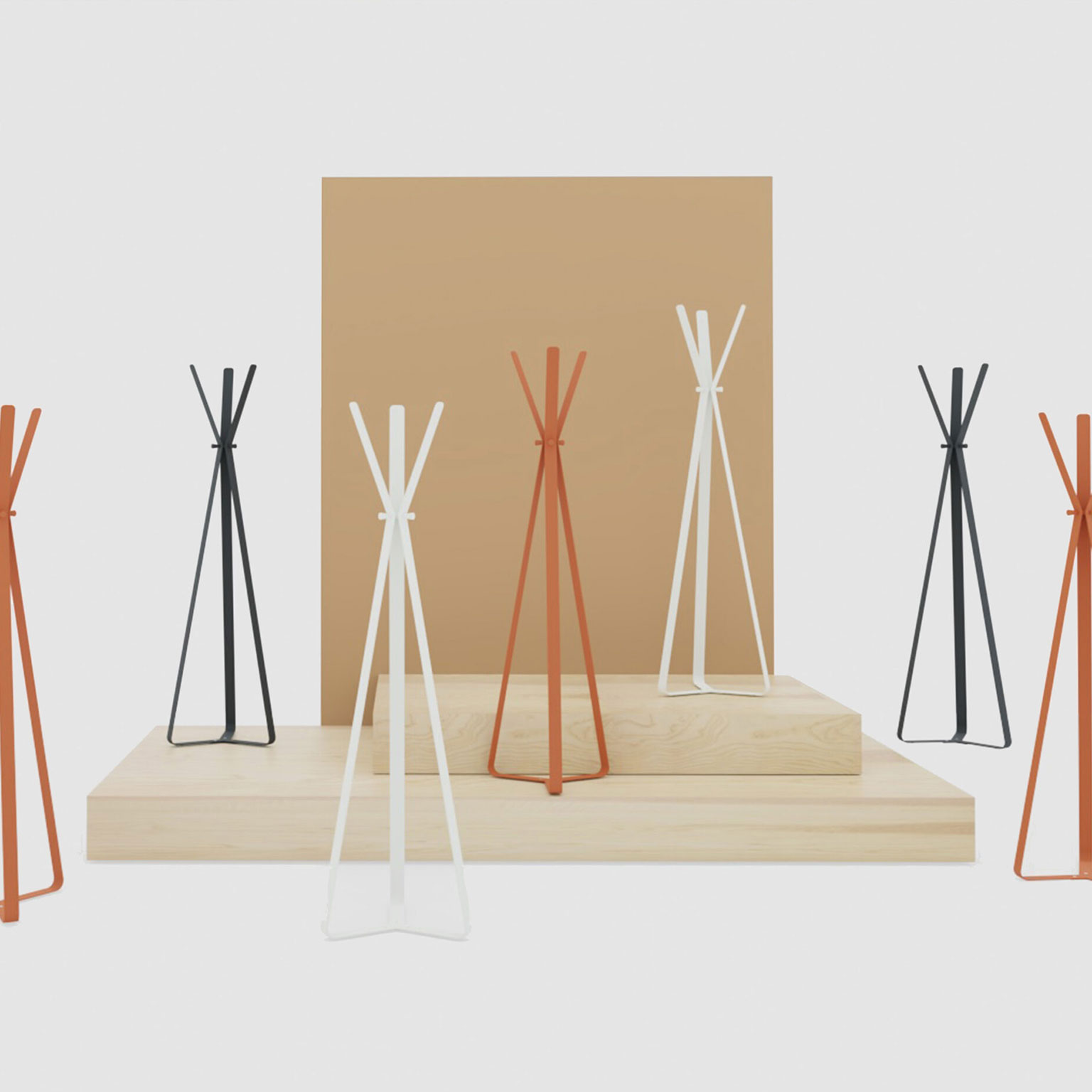 Cascando（カスカンド）Bend コートスタンド パイングリーン［取寄せ