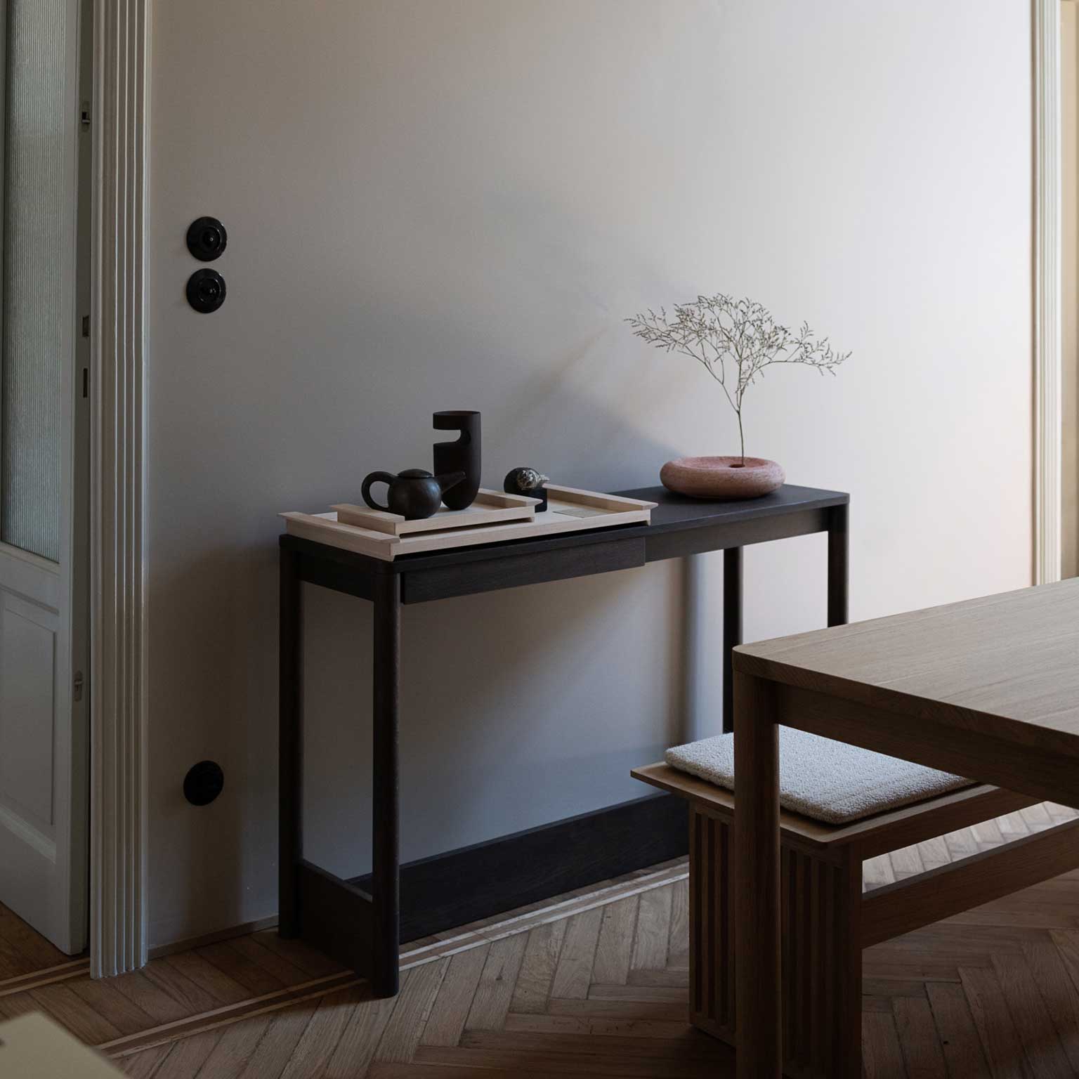 ARIAKE（アリアケ）Koyabari 120 コンソールテーブル Indigo［取寄せ