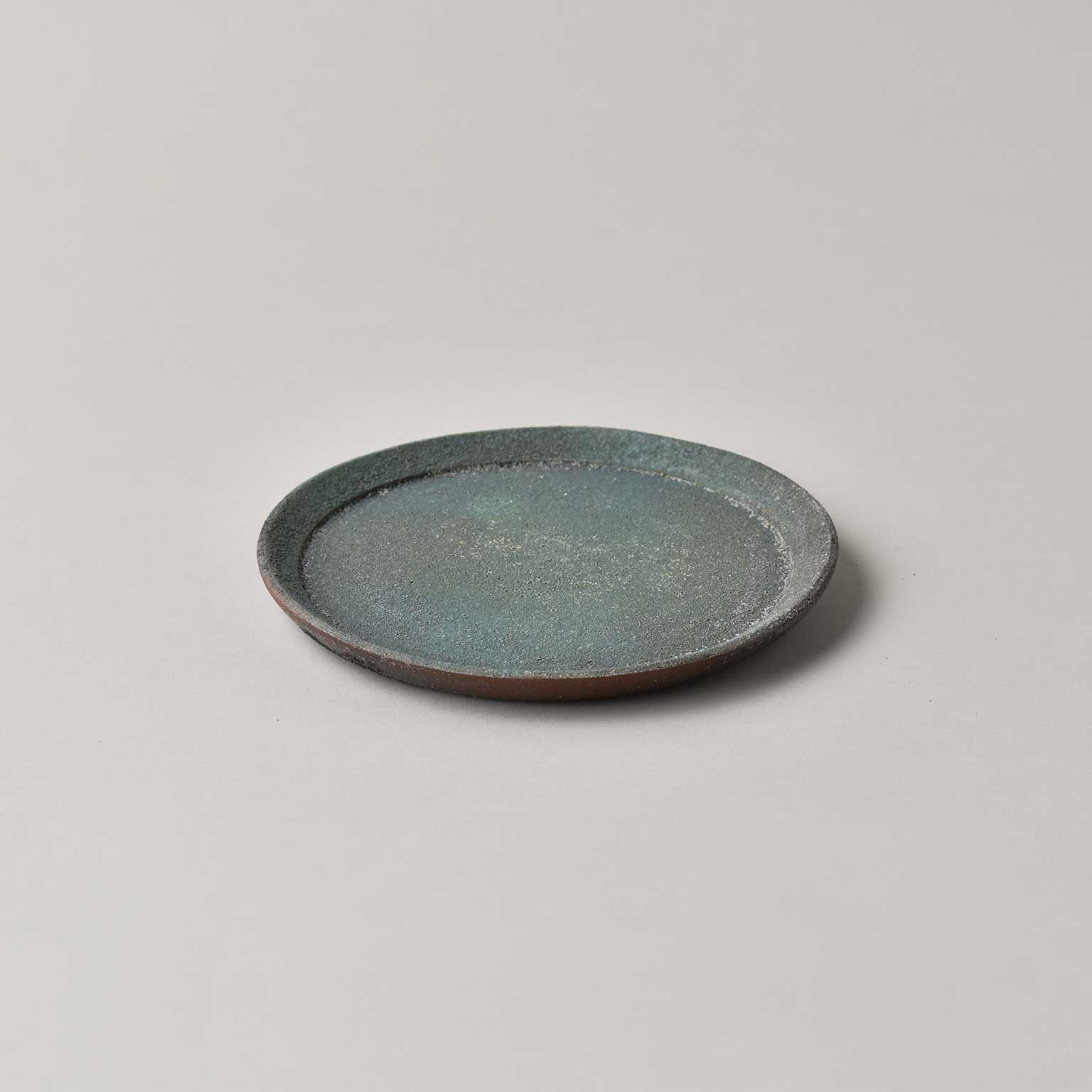 野口悦士（ノグチエツジ）灰白黒 6寸リム平皿［販売期間：9/19