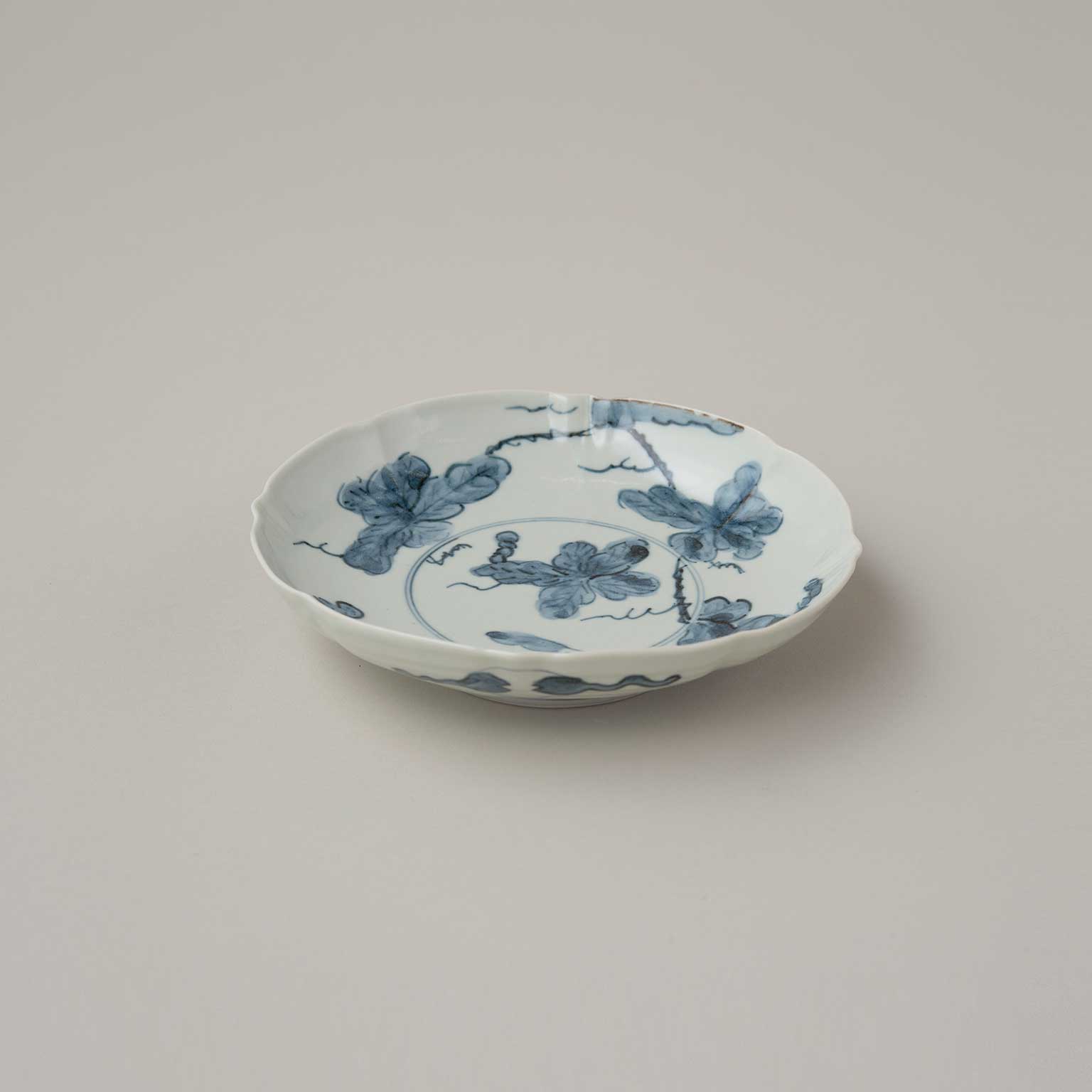 柳川 謙治（ヤナガワ ケンジ）染付葡萄文 木瓜皿［販売期間：9/11～10