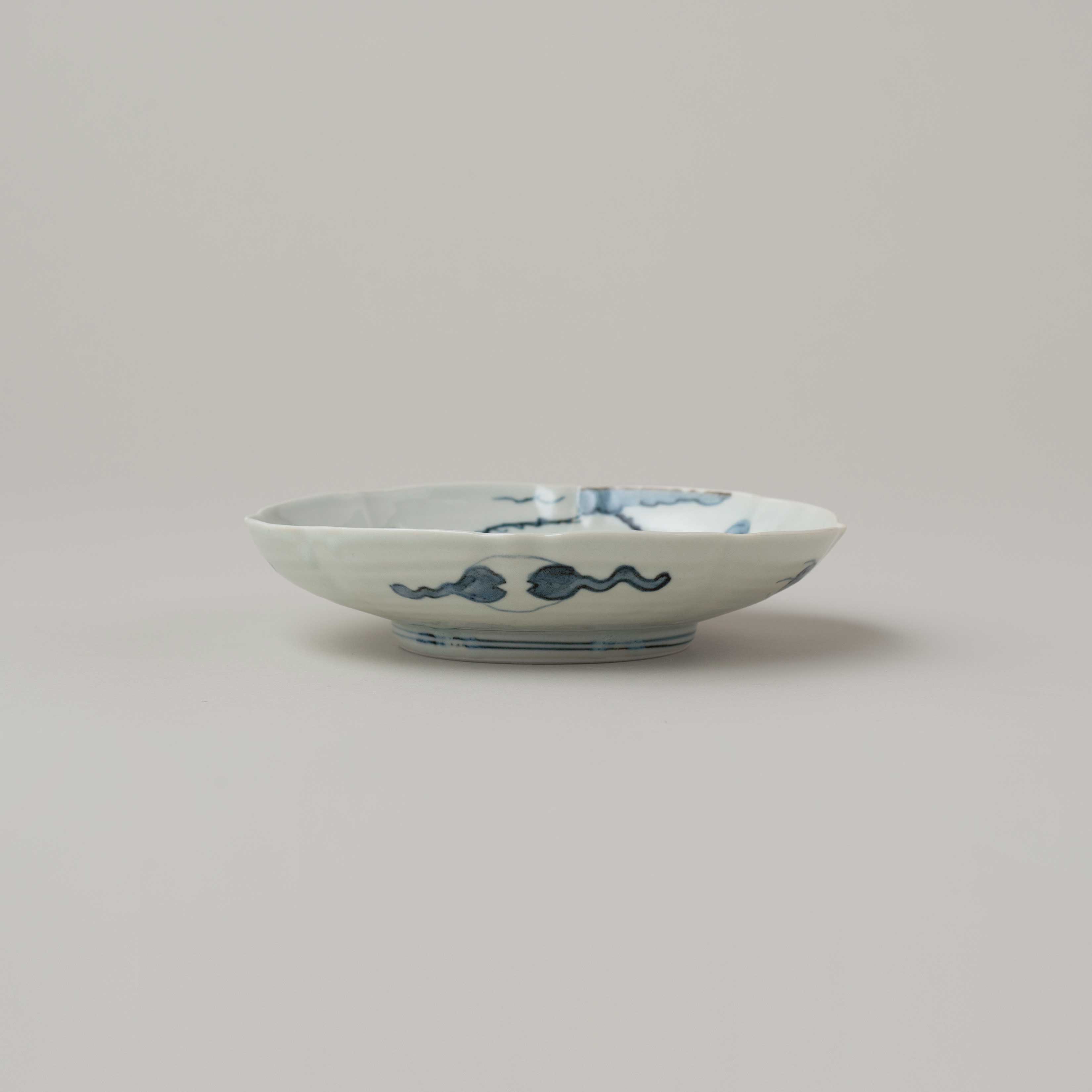 柳川 謙治（ヤナガワ ケンジ）染付葡萄文 木瓜皿［販売期間：9/11～10