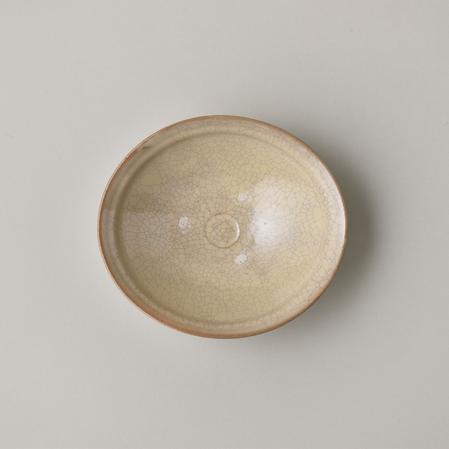 荒賀文成（アラガフミナリ）ヒビ粉引 5寸馬たらい鉢［販売期間