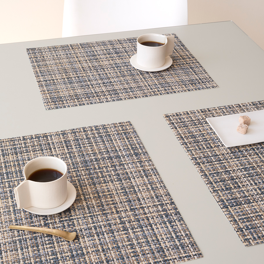 chilewich BASKETWEAVE ランチョンマット コースターセット Chilewich Mini Basketweave Round Placemat (Set of 4) - 2Modern