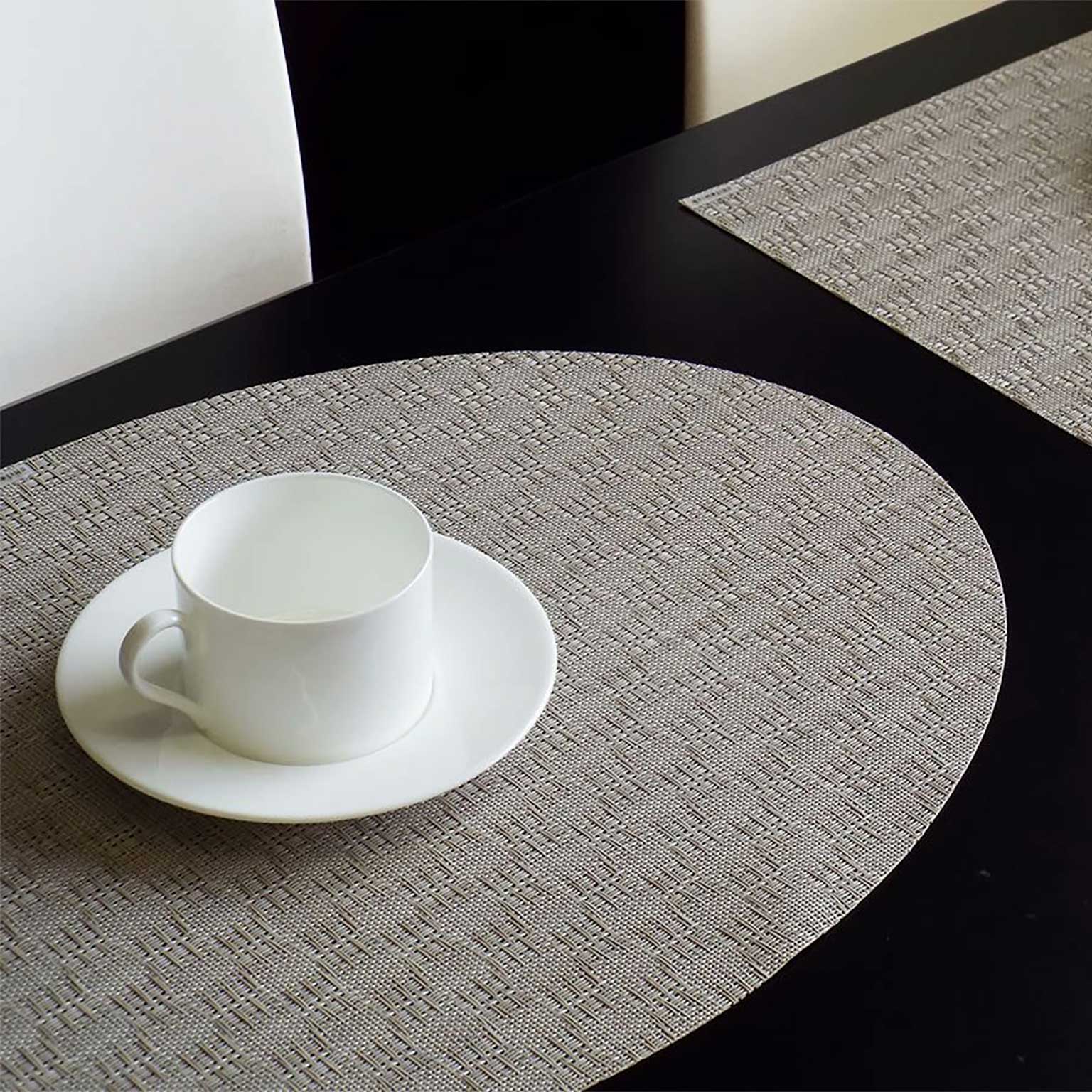 chilewich（チルウィッチ）Bay Weave プレースマット オーバル Flax