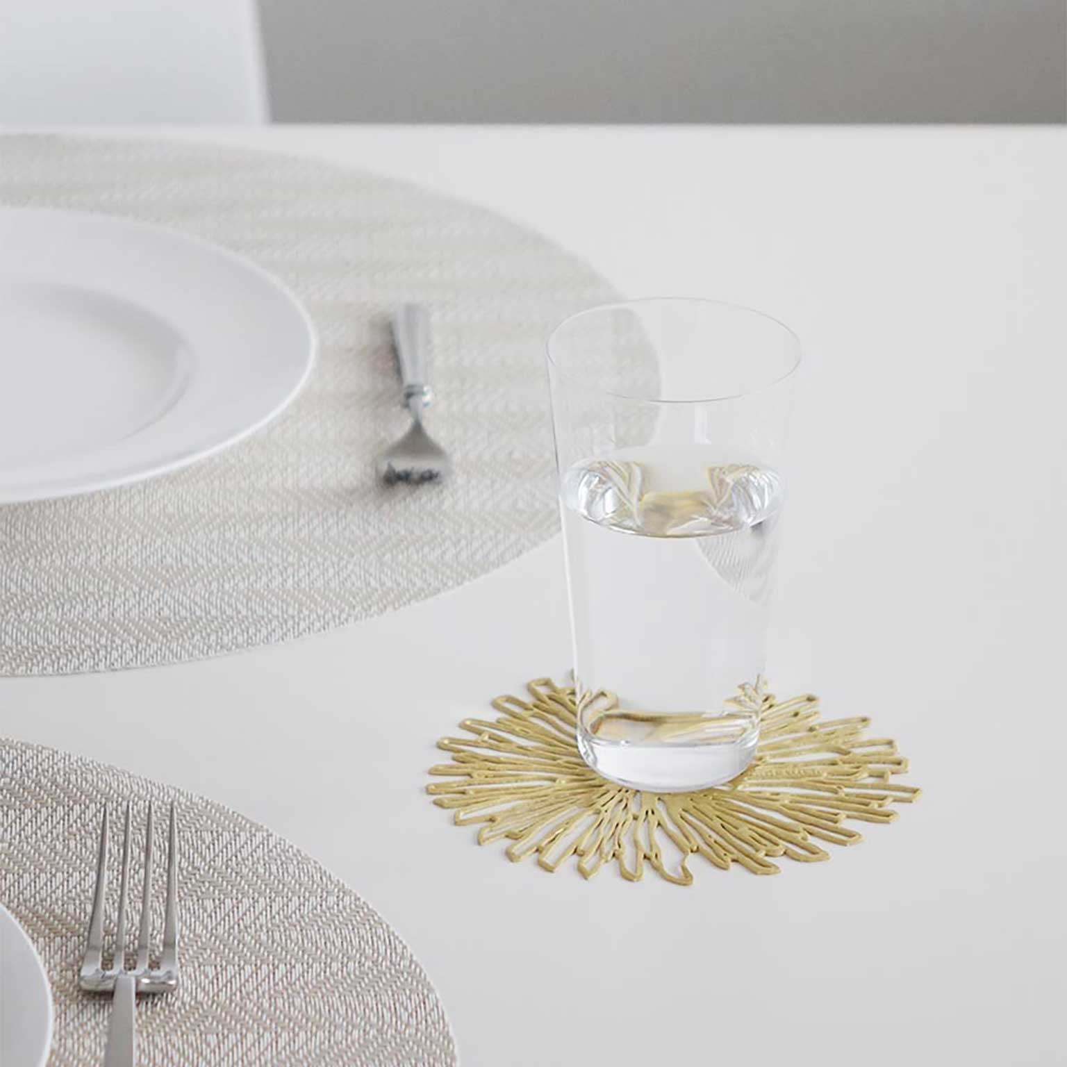 chilewich（チルウィッチ）Bloom コースター GOLD | LIVING MOTIF