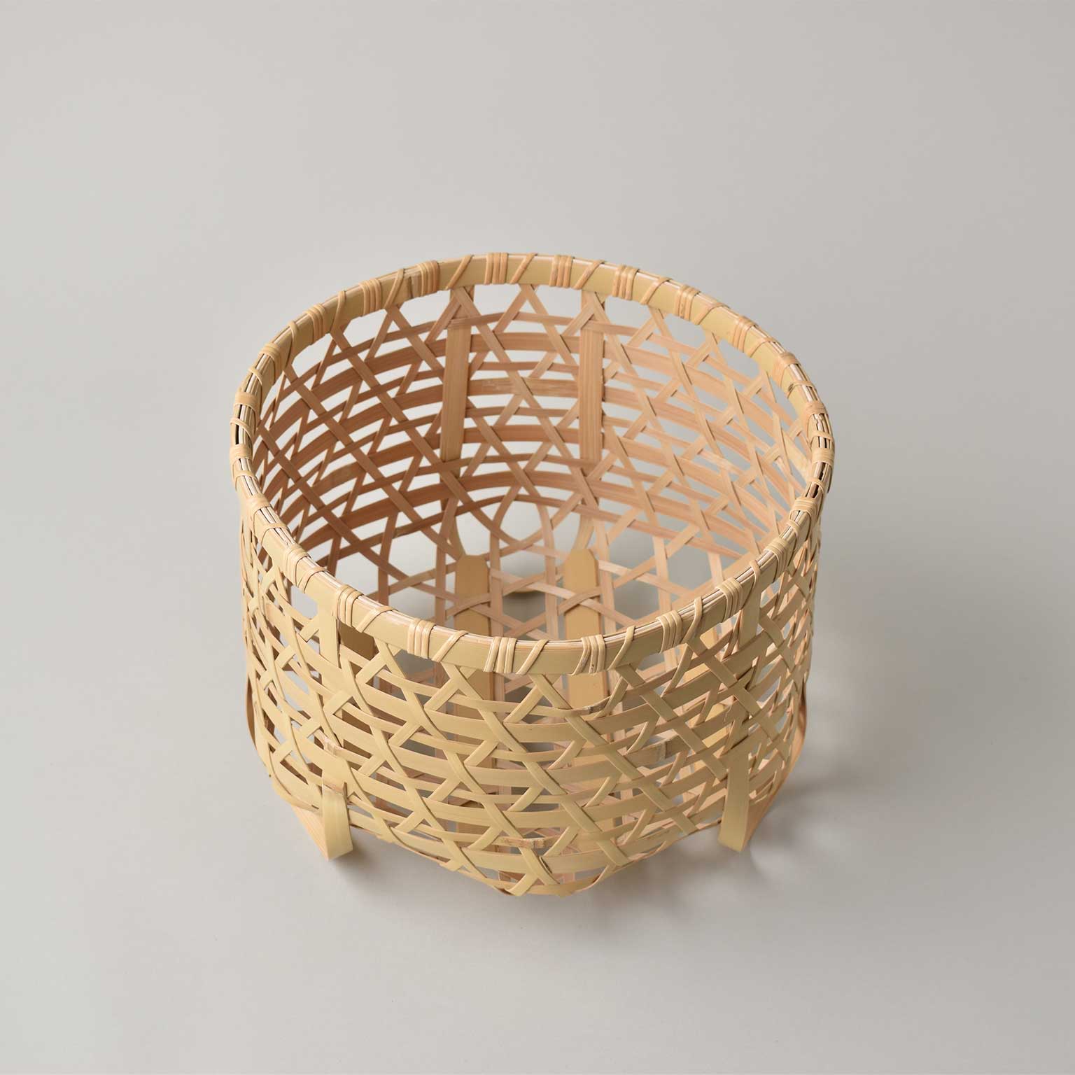 竹工房素竹庵（タケコウボウソチクアン）麻の葉編み フリーバスケット