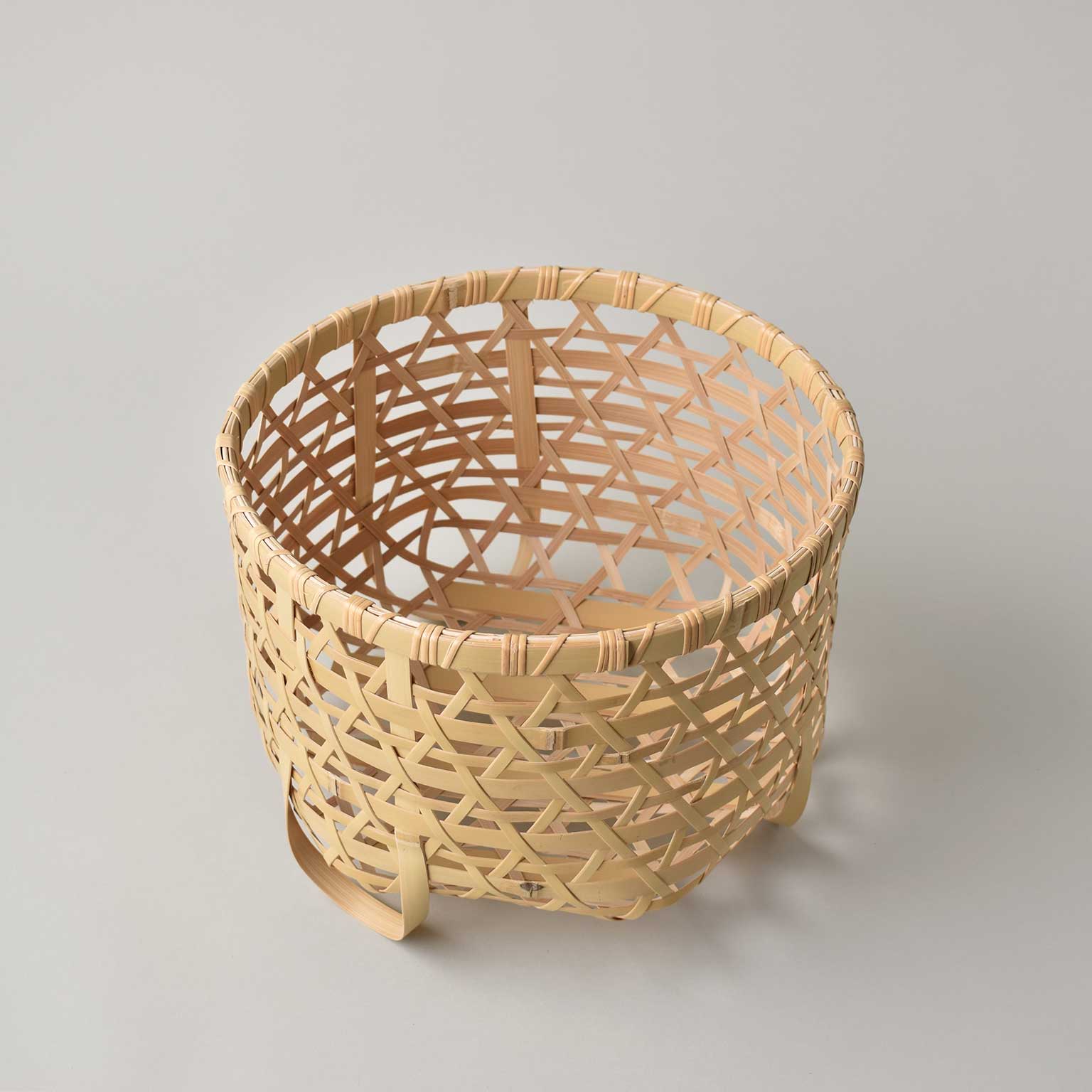 竹工房素竹庵（タケコウボウソチクアン）麻の葉編み フリーバスケット
