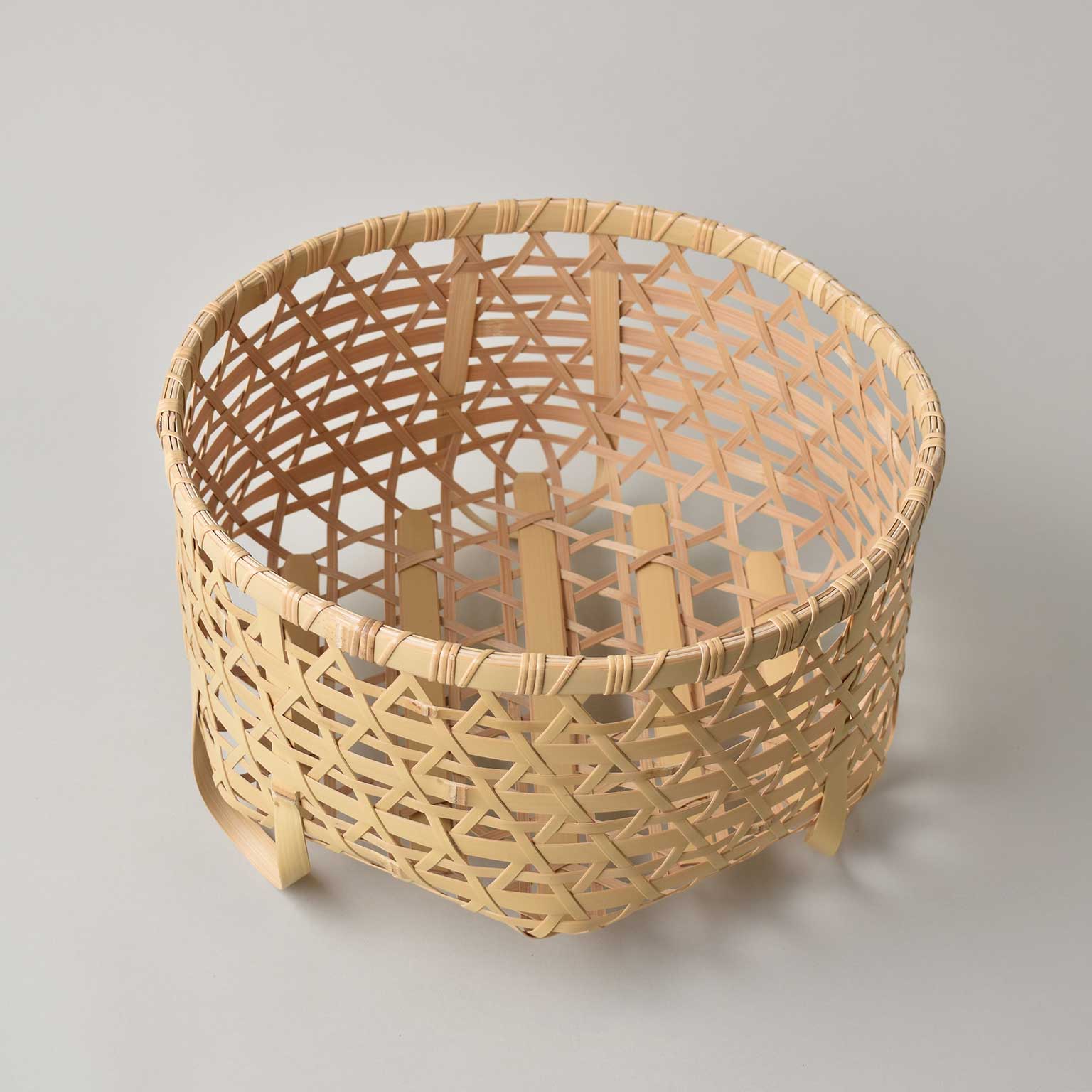 竹工房素竹庵（タケコウボウソチクアン）麻の葉編み フリーバスケット