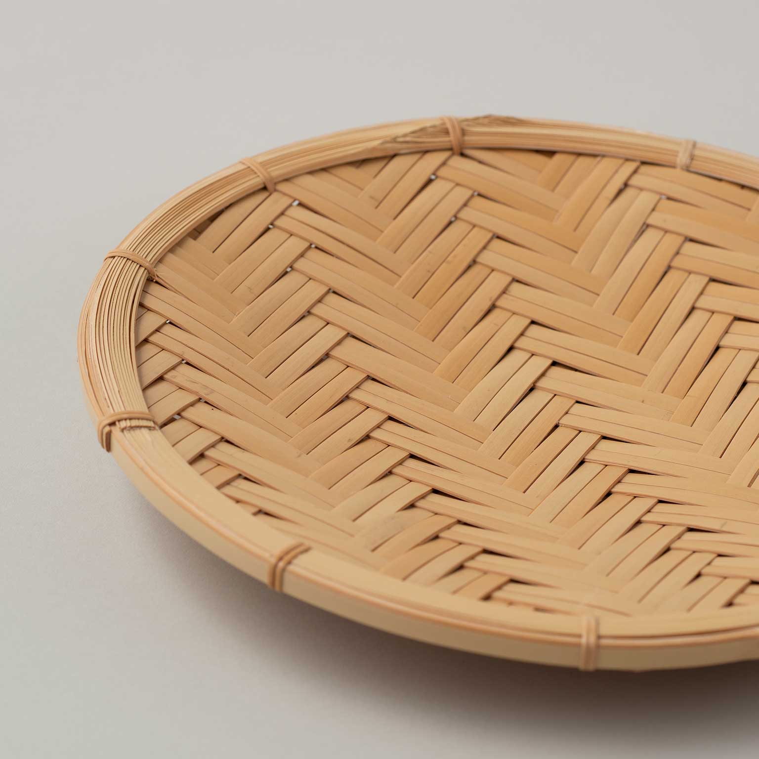 竹工房素竹庵（タケコウボウソチクアン）二本並べ網代編み竹皿［販売