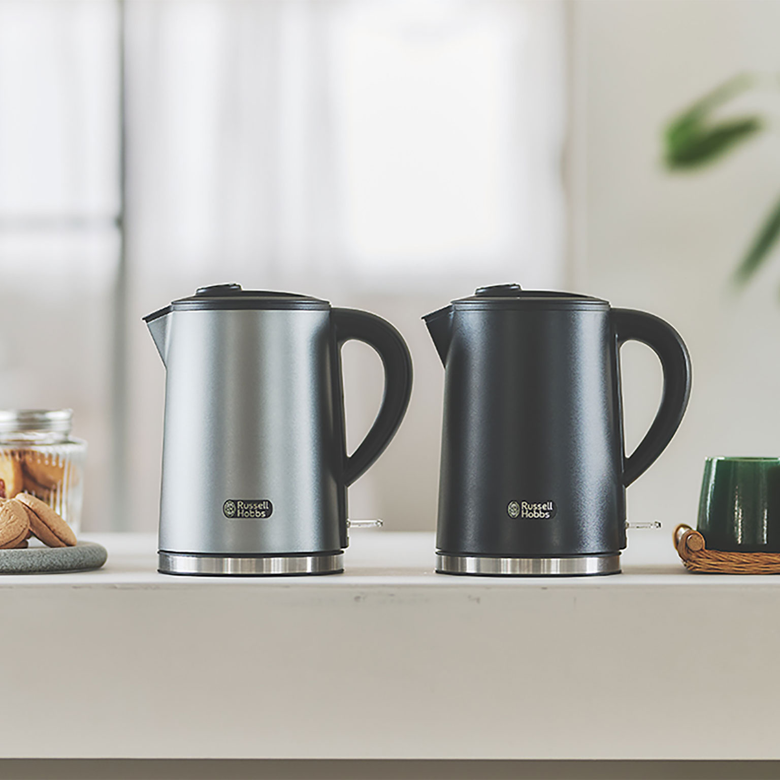 Russell Hobbs クラシックシリーズのトースター＆電気ケトルのセット Russell Hobbs（ラッセルホブス）ベーシックケトルプラス グレー