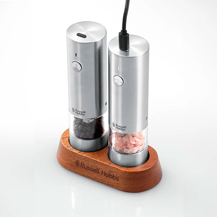 russell hobbs 充電式ミルソルト＆ペッパーミニ(2本セット) Russell Hobbs（ラッセルホブス）充電式ミルソルト＆ペッパー