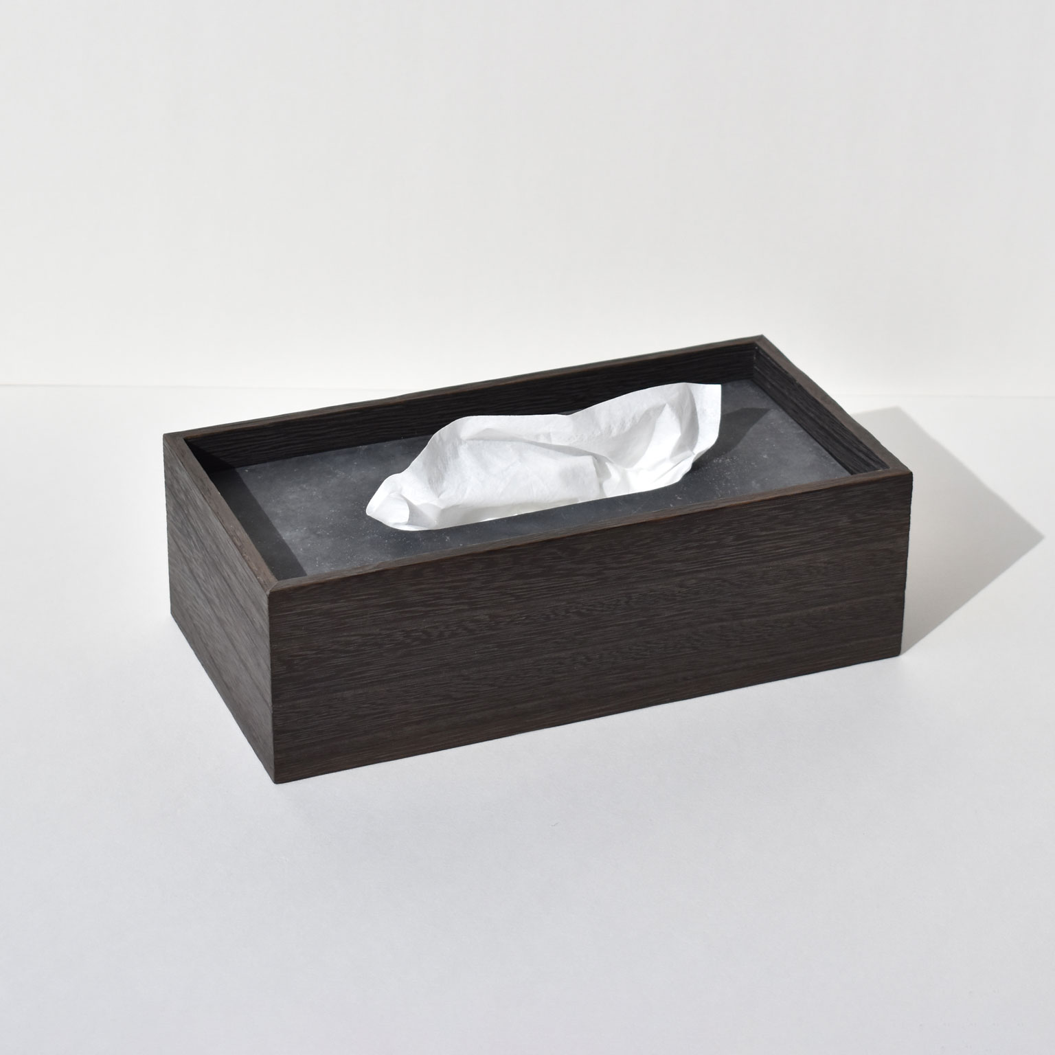 Studio GALA（スタジオガラ）桐ティッシュケース陶器 ブラック