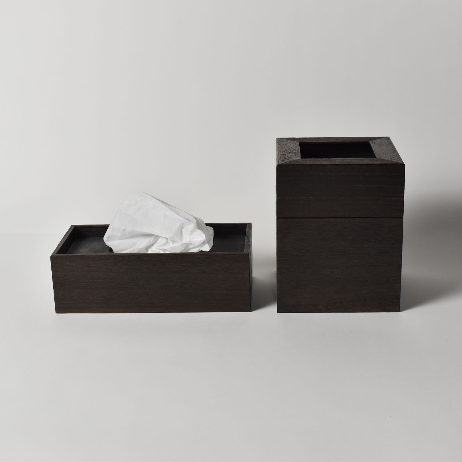 Studio GALA（スタジオガラ）桐ティッシュケース陶器 ブラック