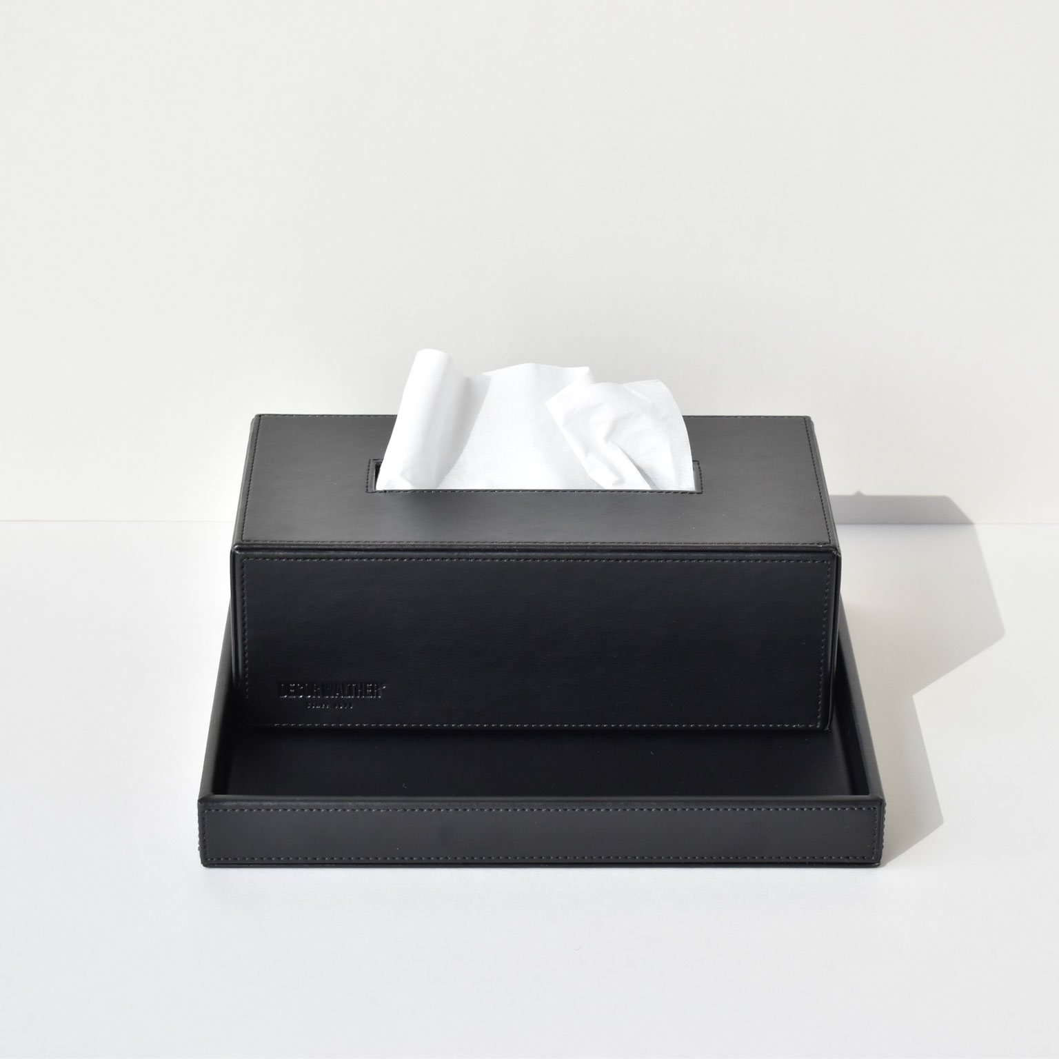 高級レザー ティッシュボックスケース ブラックDECORWALTHERドイツ製 DECOR WALTHER（デコワルター）BROWNIE ティッシュケース | LIVING