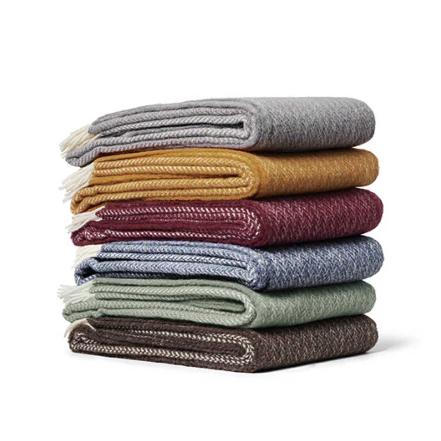 elvang（エルヴァン）Hope ブランケット ボルドー | LIVING