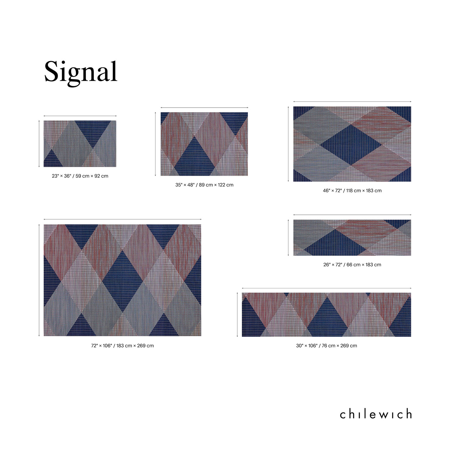 chilewich（チルウィッチ）Signal_フロアマット Twilight 59×92