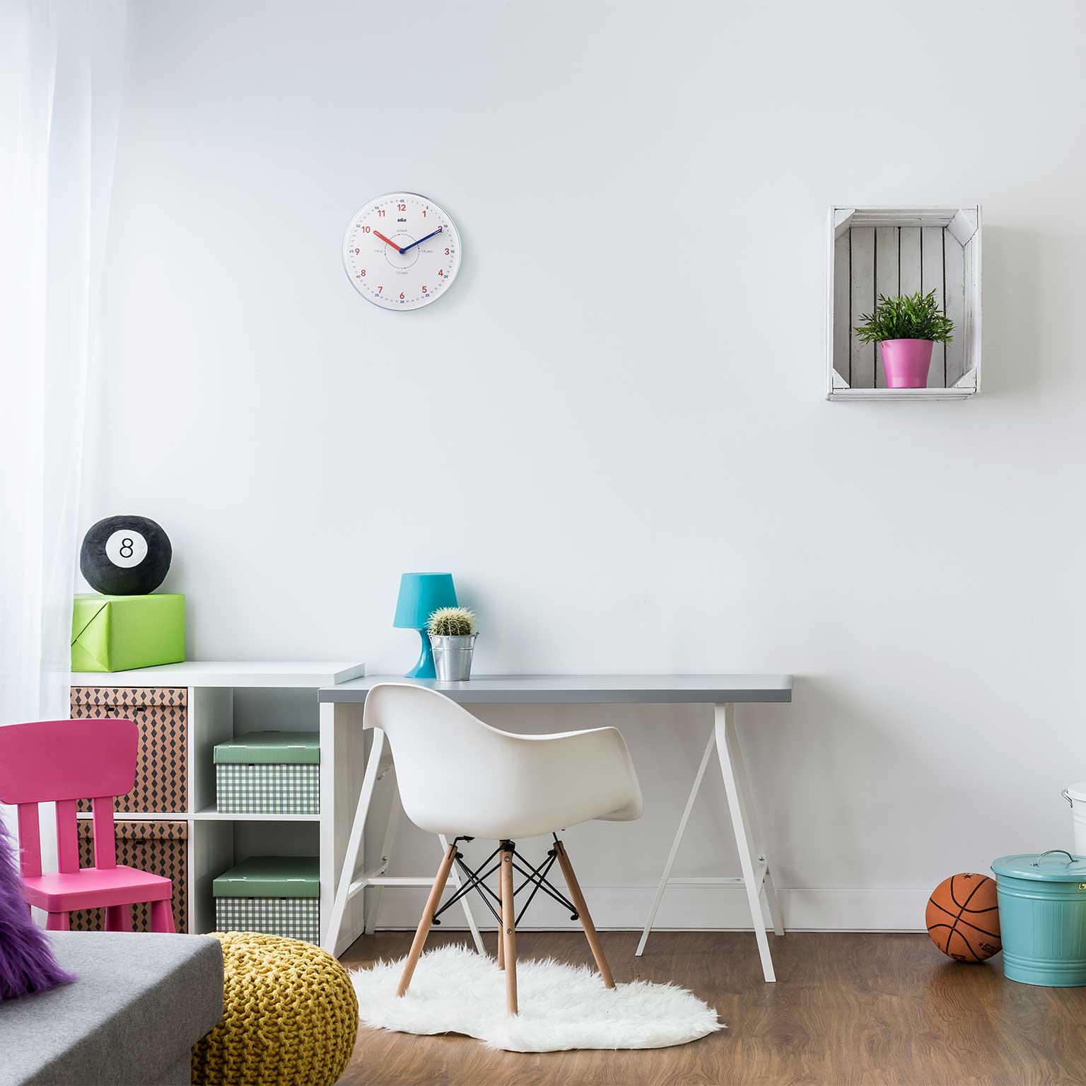 BRAUN（ブラウン）BC26TW タイムティーチャー ウォールクロック