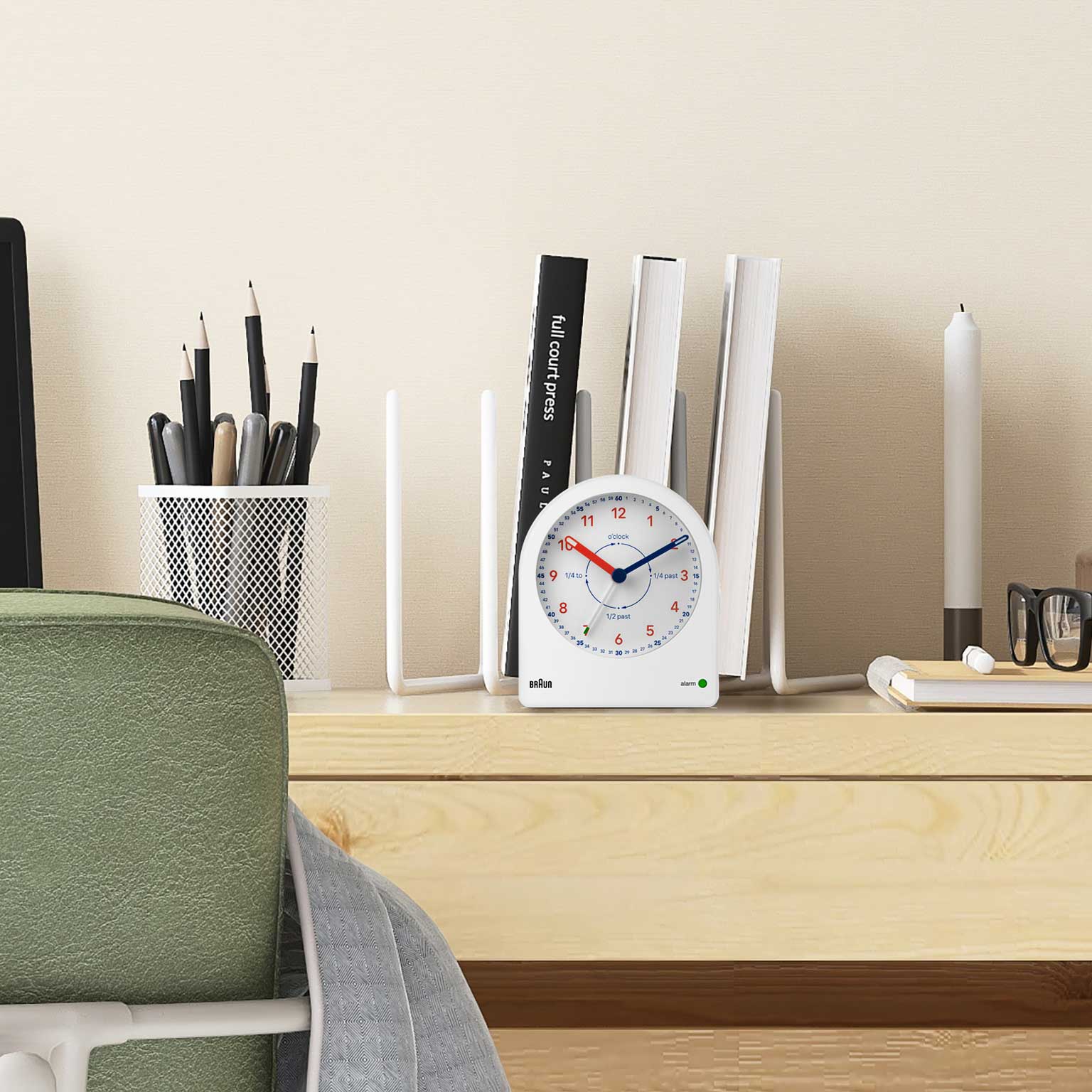 BRAUN（ブラウン）BC22TW タイムティーチャー アラームクロック