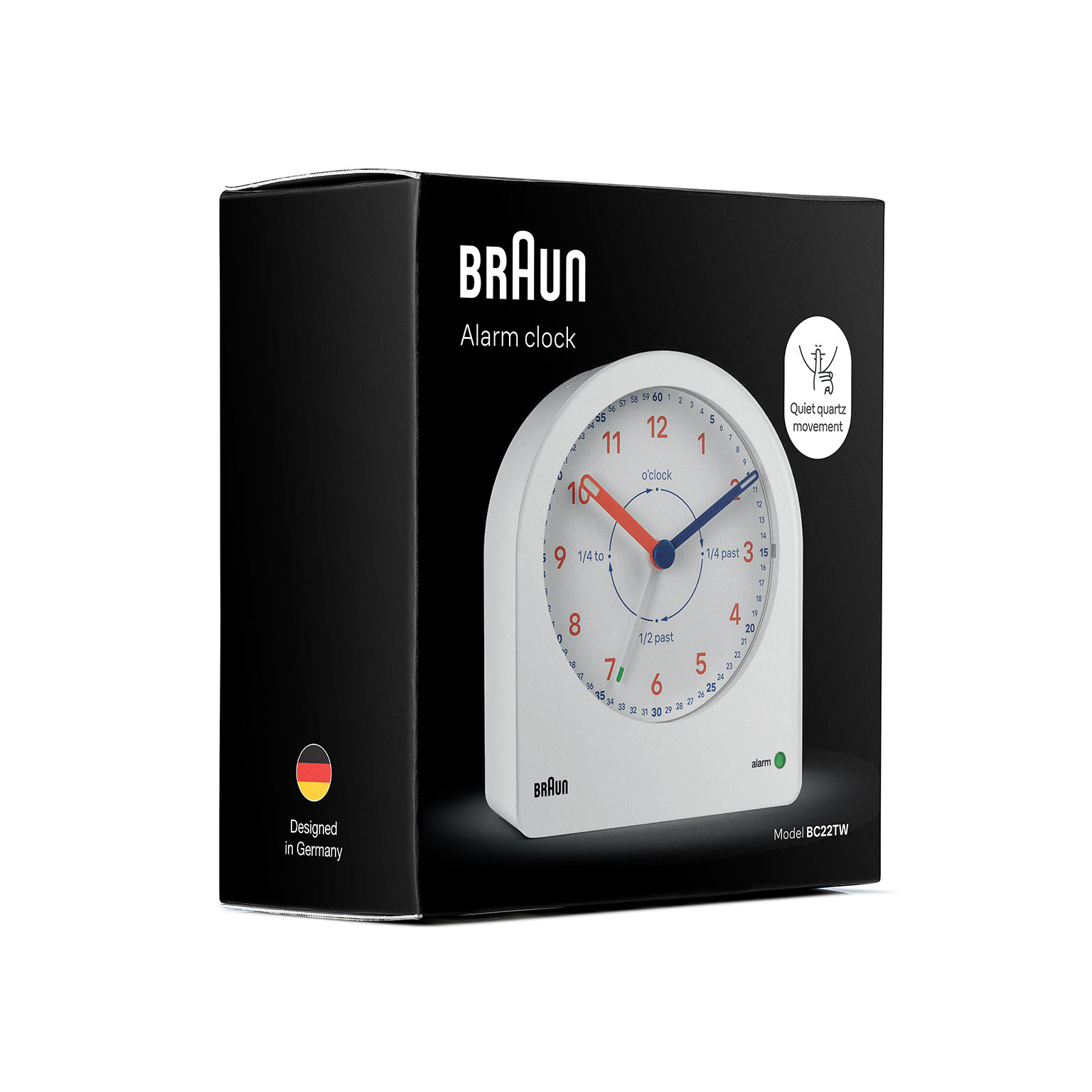 BRAUN（ブラウン）BC22TW タイムティーチャー アラームクロック