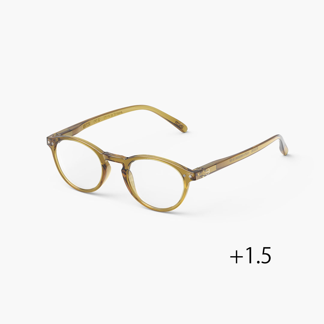 IZIPIZI（イジピジ）READING GLASSES #A Golden Green +1.5 | LIVING