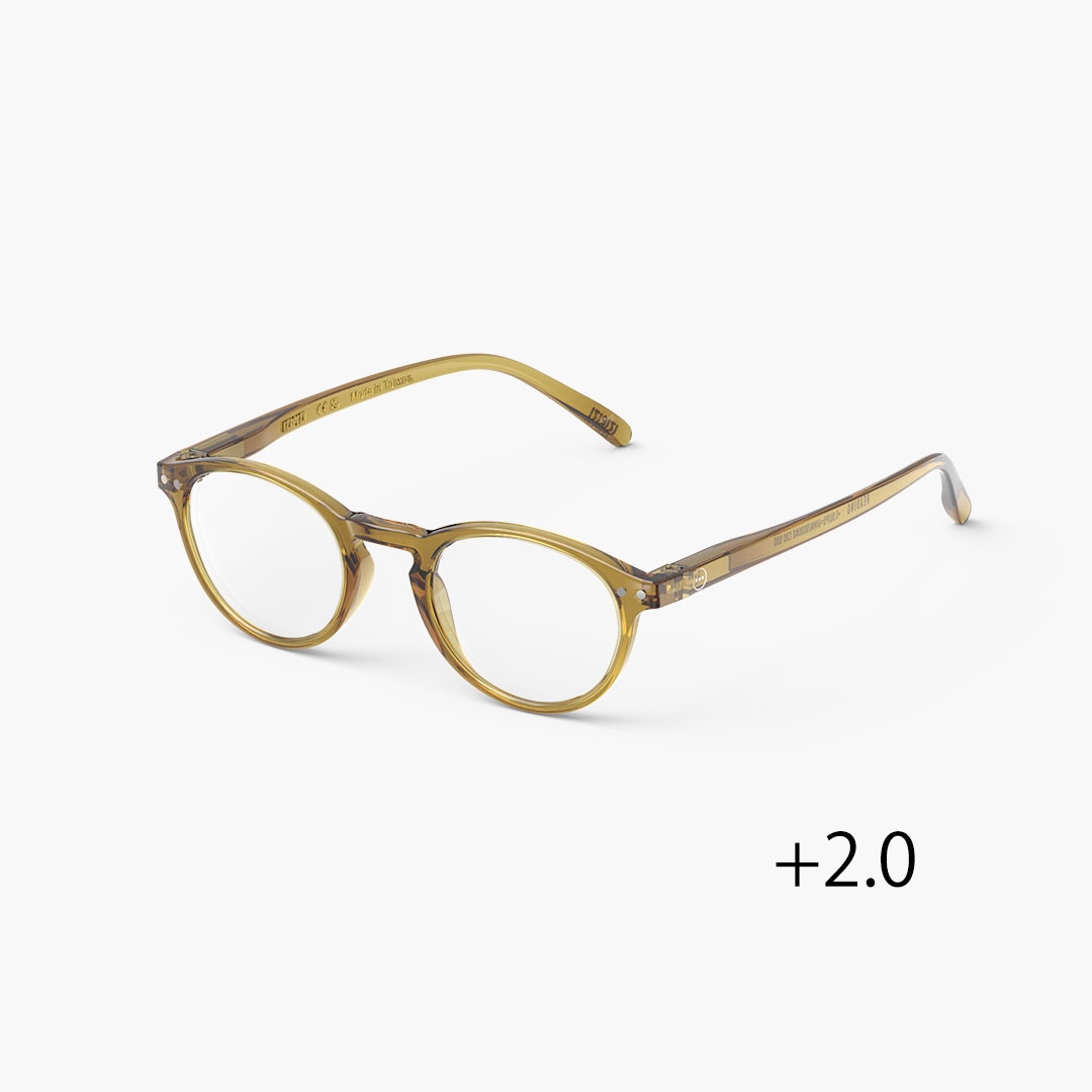 IZIPIZI（イジピジ）READING GLASSES #A Golden Green +1.5 | LIVING