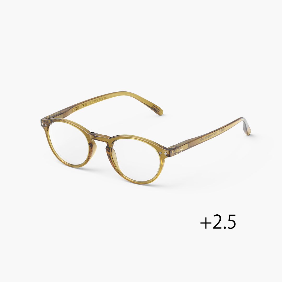 IZIPIZI（イジピジ）READING GLASSES #A Golden Green +2.5 | LIVING