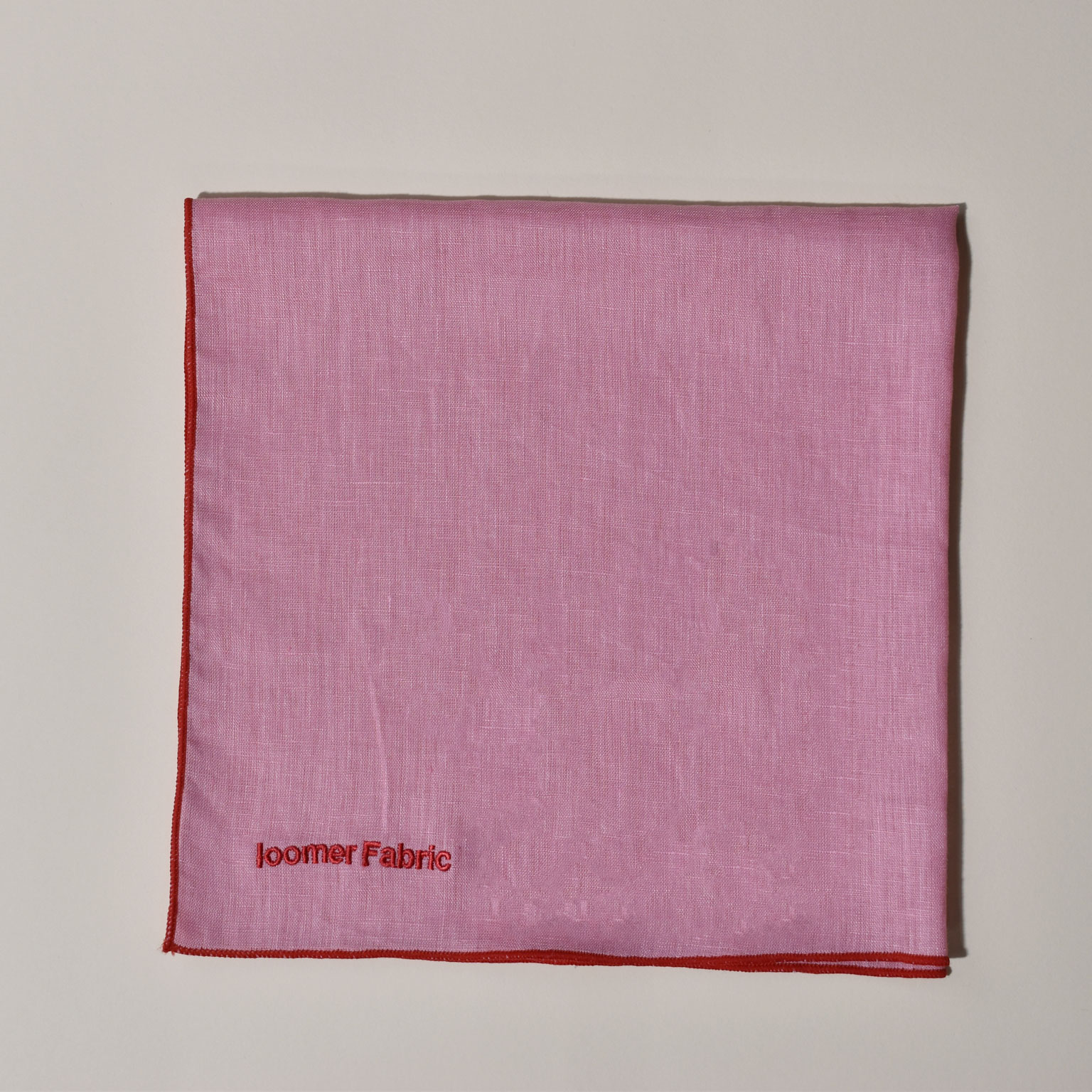 loomer（ルーマー）Embroidary リネン ハンカチ S イエロー