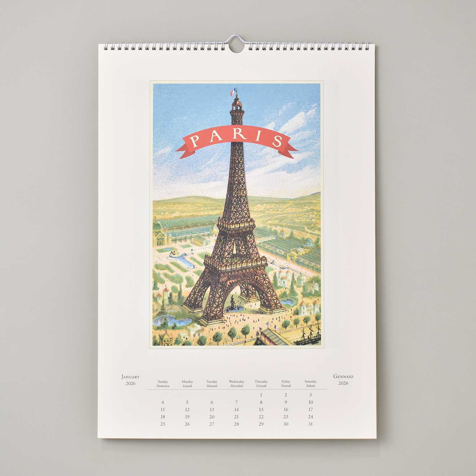 CAVALLINI（カヴァリーニ）Wallカレンダー 2026 Paris | LIVING