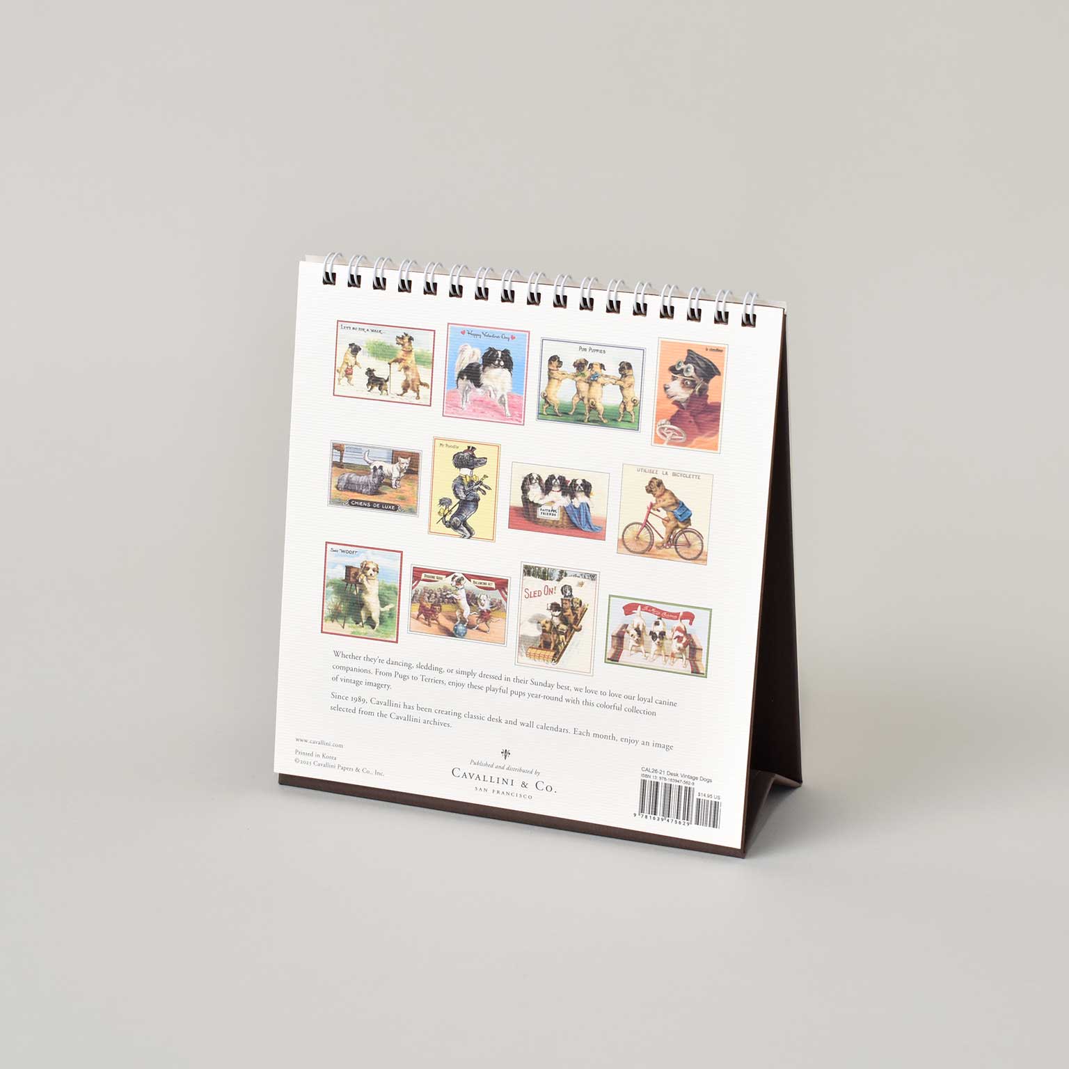 CAVALLINI（カヴァリーニ）Deskカレンダー 2026 Vintage Dogs | LIVING