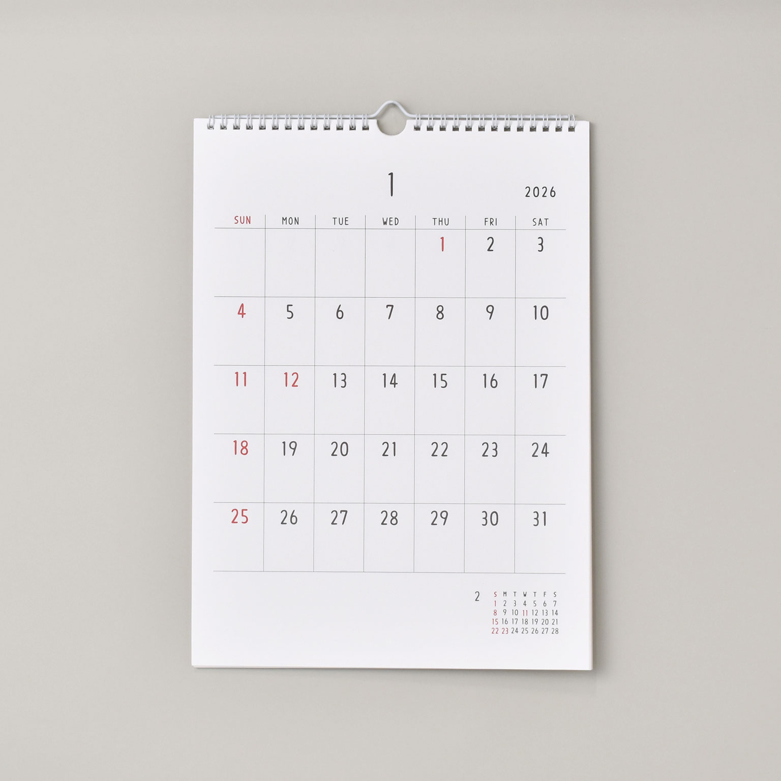 Greeting Life（グリーティングライフ）壁掛けカレンダー 2026