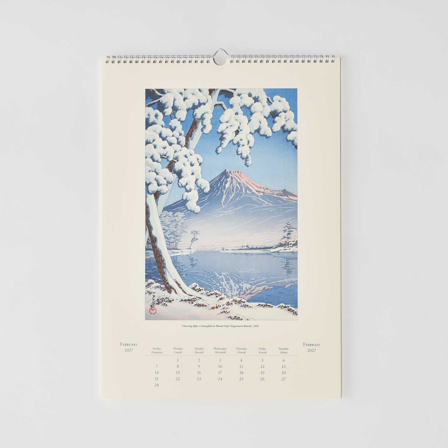 CAVALLINI（カヴァリーニ）Wallカレンダー 2027 Japanese Woodblocks
