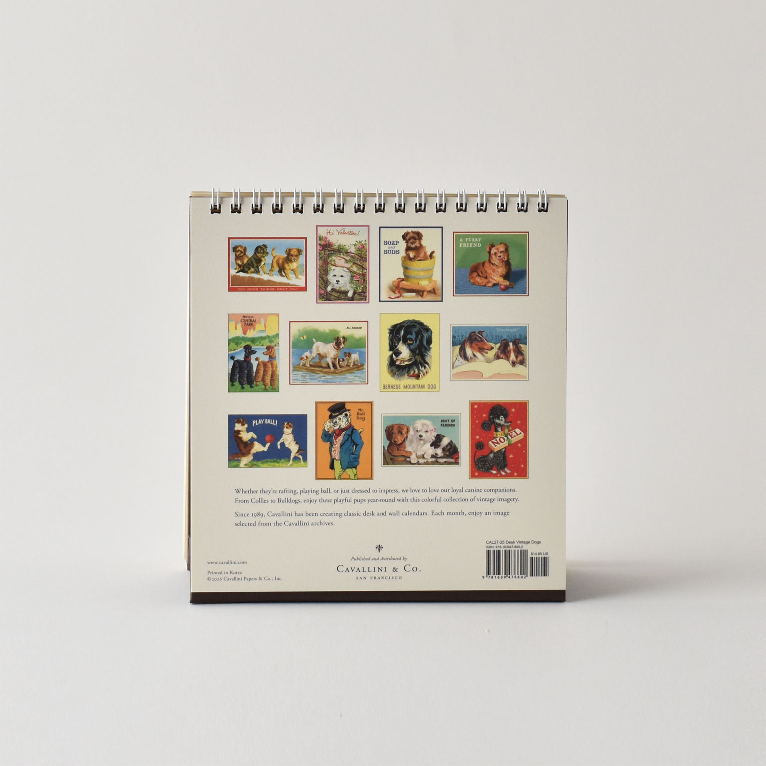 CAVALLINI（カヴァリーニ）Deskカレンダー 2027 Vintage Dogs | LIVING