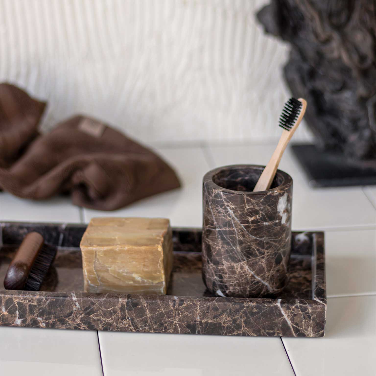 METTE DITMER（メッテ ディトマー）MARBLE トレー ブラウン | LIVING