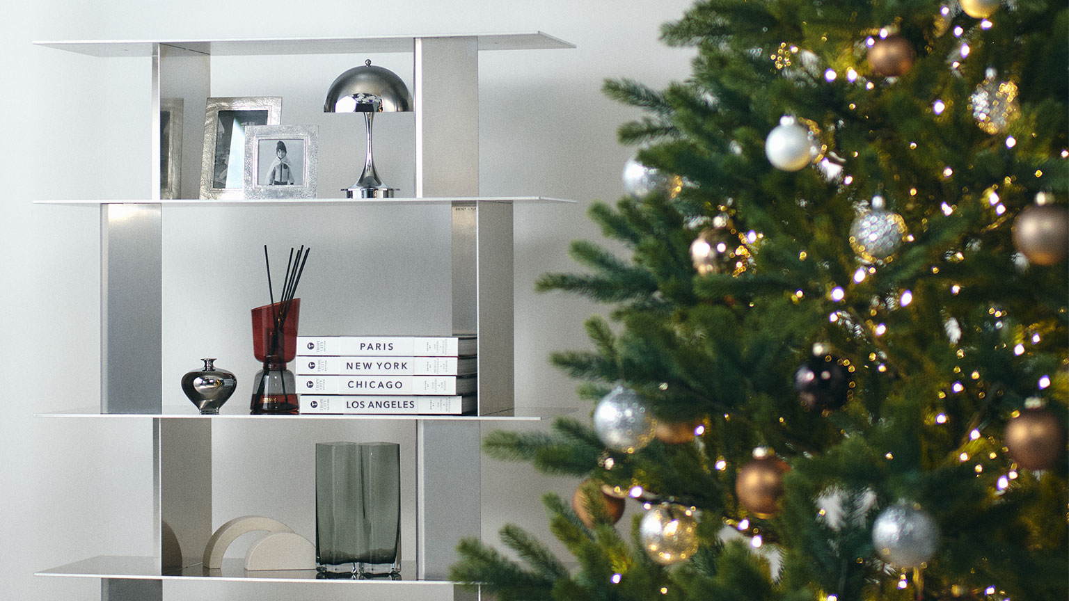 クリスマス　飾り ツリー オーナメント 52個セット XO2023-01 シルバー 銀 レッド 赤