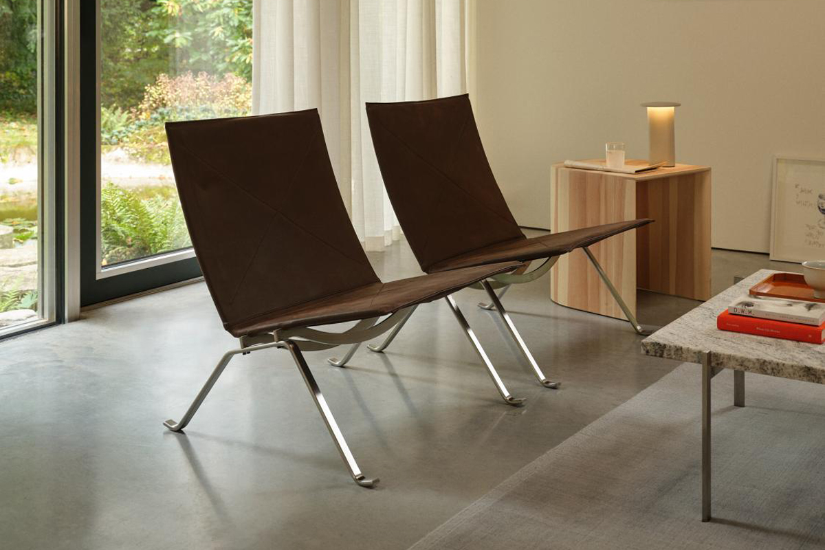 【新品未使用品】Fritz Hansen PK22 FRITZ HANSEN PK22ラウンジチェア HAZE LEATHER キャンペーン 4/9(木
